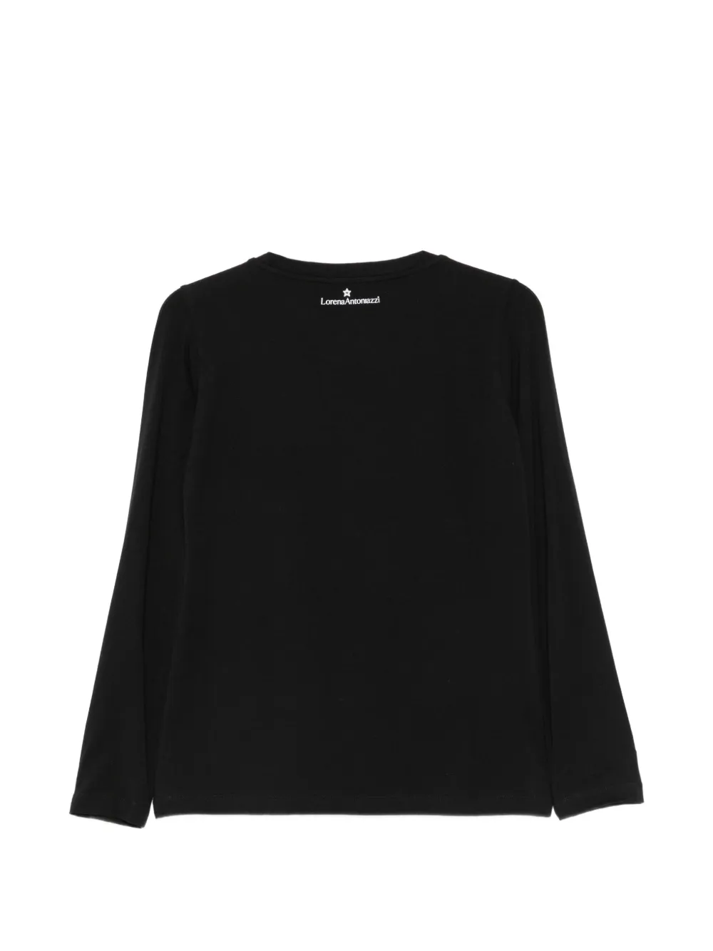 Lorena Antoniazzi T-shirt met ster-patch en lange mouwen Zwart