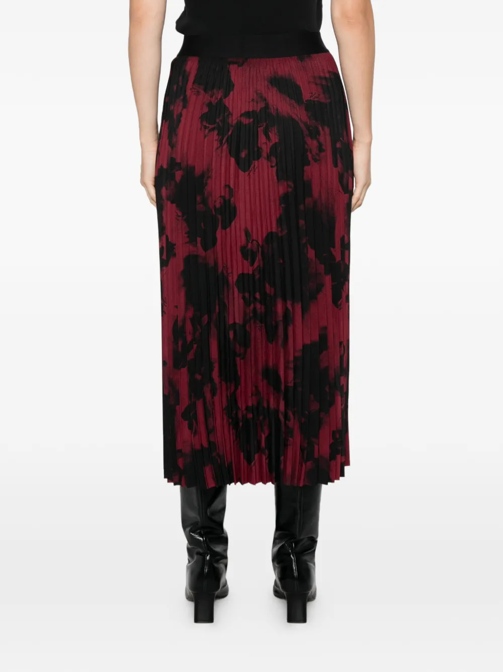 Karl Lagerfeld Plooirok met bloemenprint Rood
