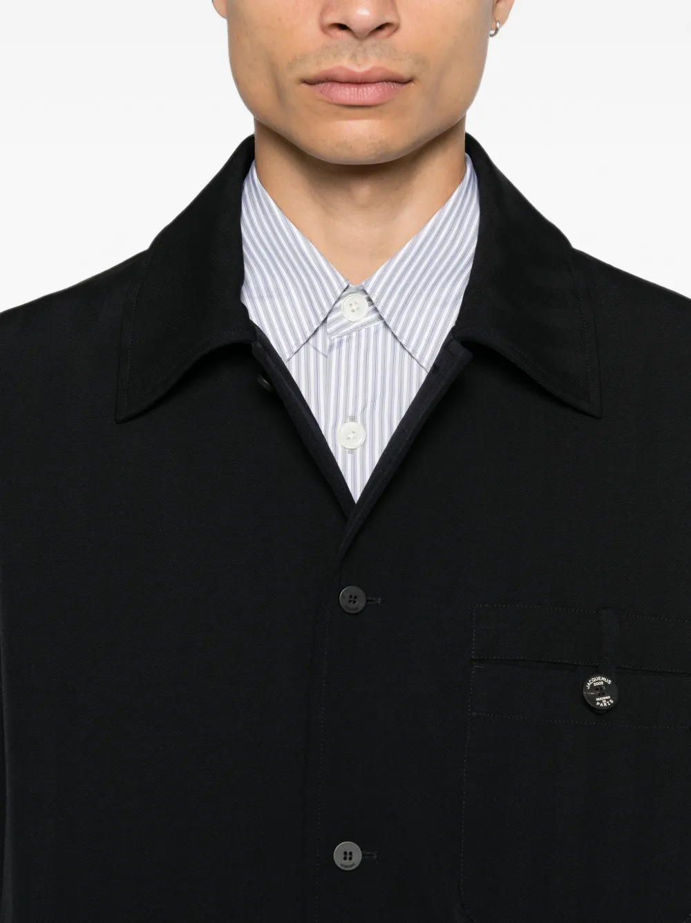 Jacquemus The Strada shirtjack met opgestikte zak Blauw
