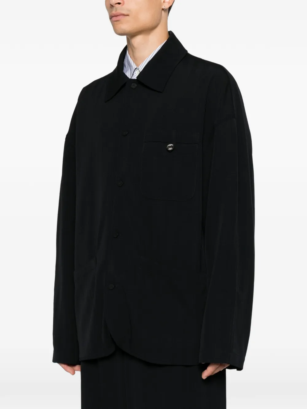 Jacquemus The Strada shirtjack met opgestikte zak Blauw