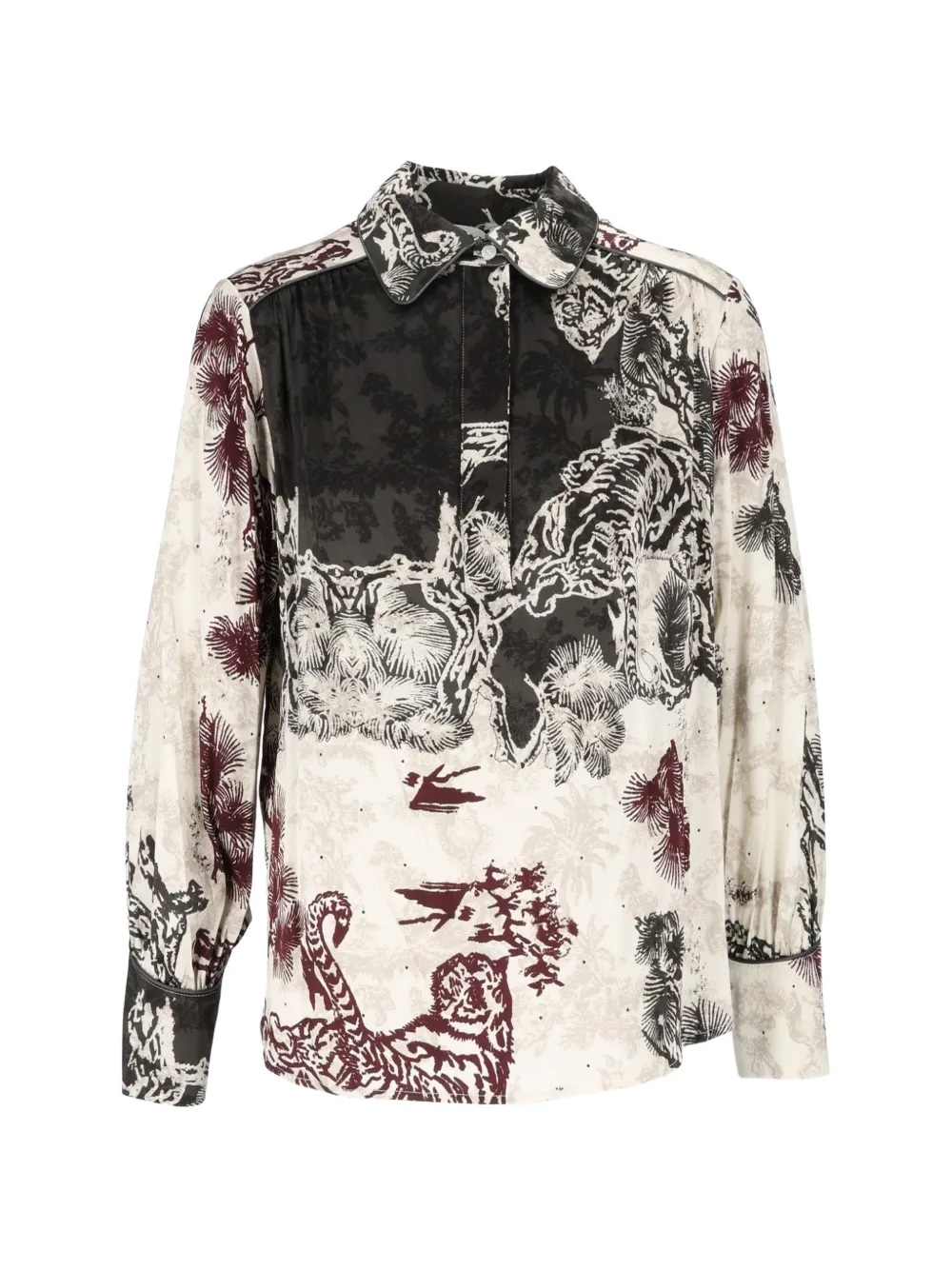 Shirtaporter tiger-print long-sleeve shirt