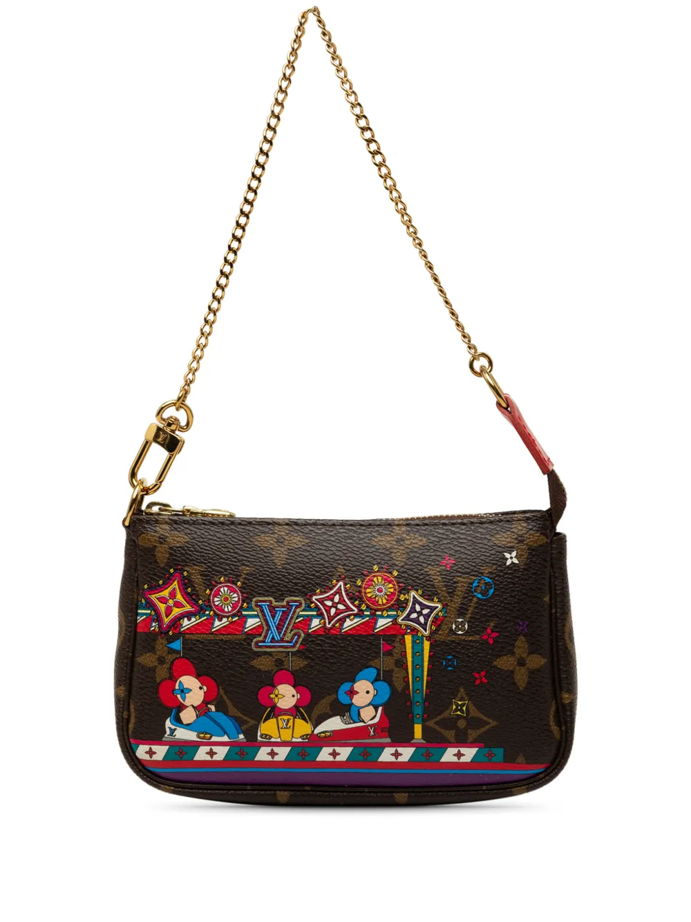 Louis Vuitton Pre-Owned 2020 Monogram Vivienne Christmas Mini Pochette Accessoires shoulder bag - Marrone