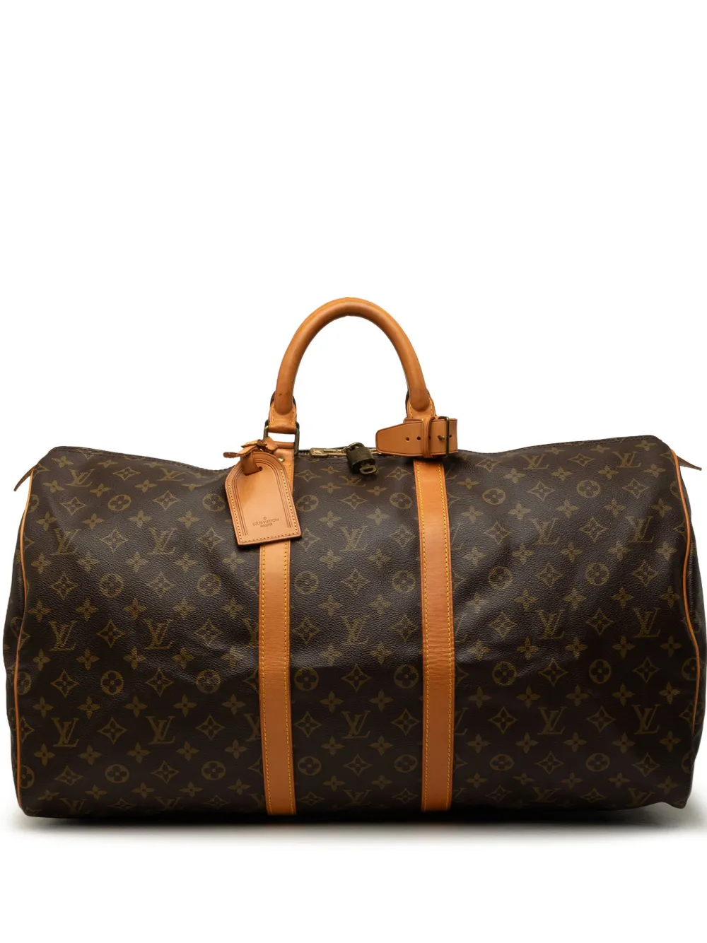Louis Vuitton Pre-Owned 1990 Monogram Keepall 55 travel bag - Braun