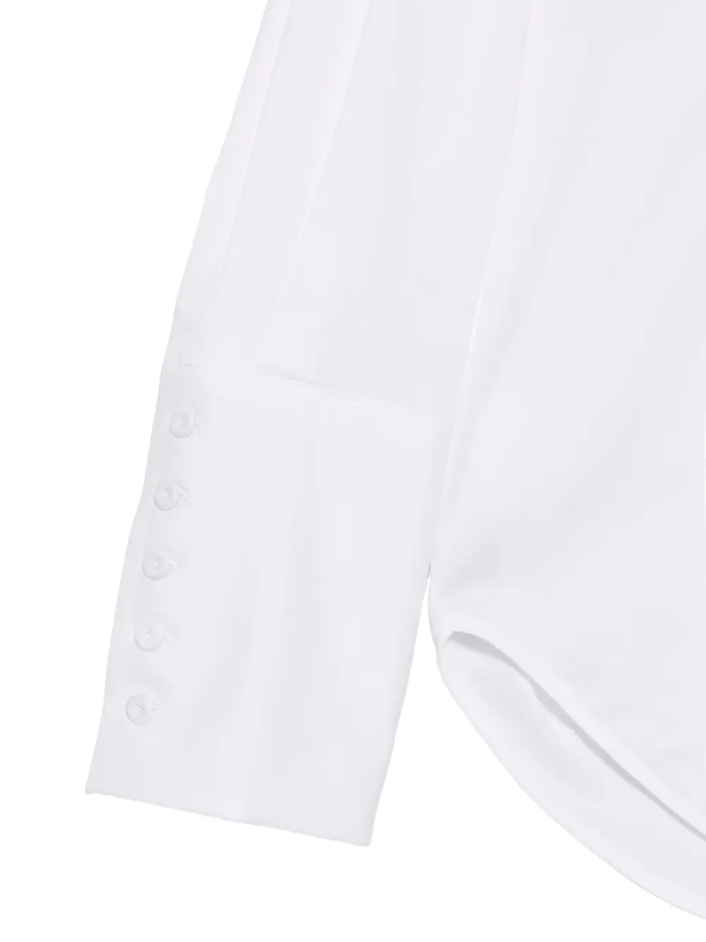 Lorena Antoniazzi Blouse met gewelfde zoom en knoopmanchetten Wit