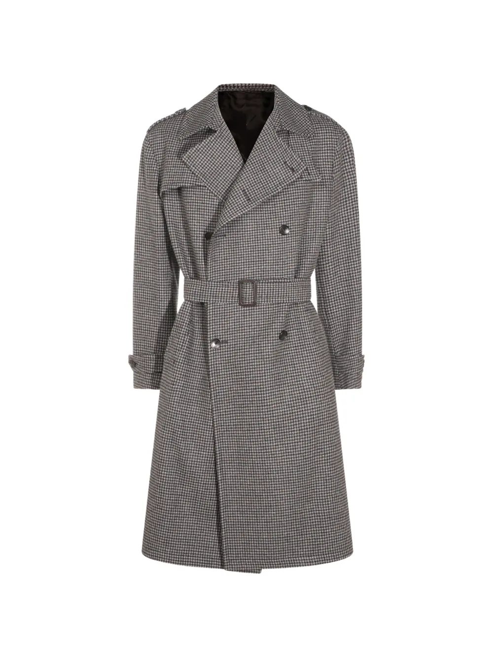 Tagliatore houndstooth double-breasted coat - Grigio