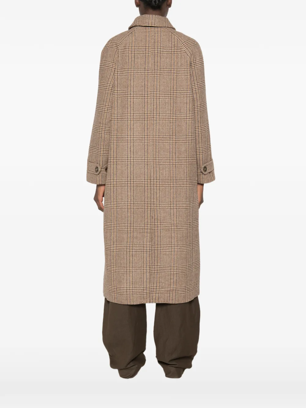 JcSophie Panna geruite jas met raglan mouwen Beige