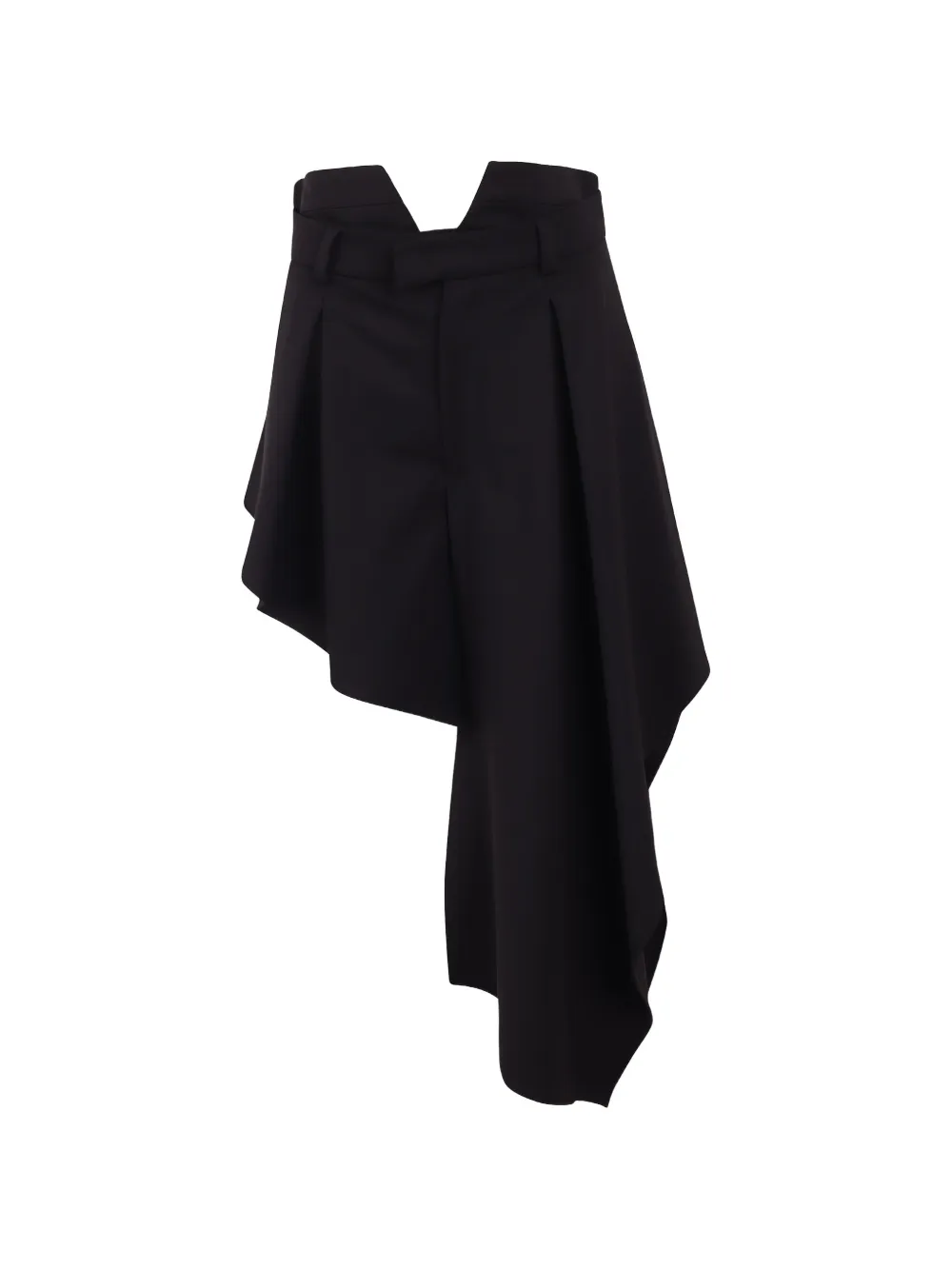 Ssheena Gate asymmetric draped shorts