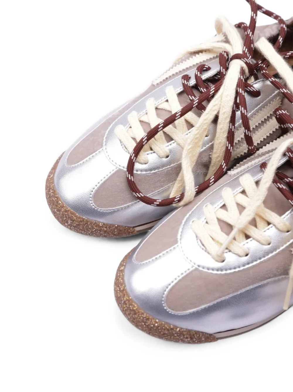 Puraai Panther metallic sneakers Zilver