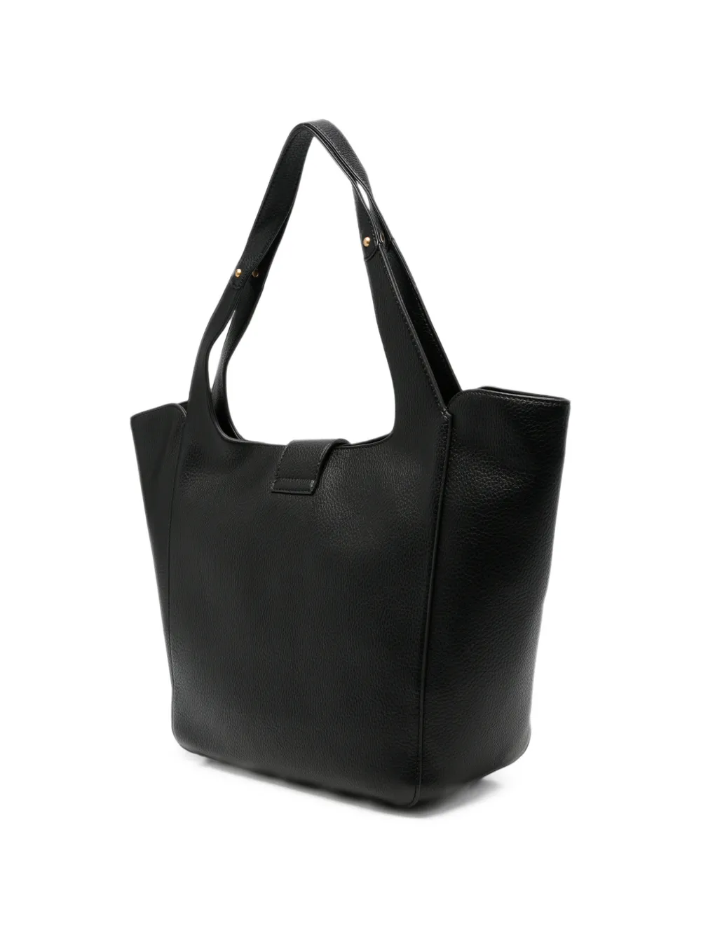 GUESS USA Shopper van bewerkt leer met logoplakkaat Zwart