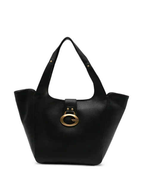 GUESS USA Sfera Tote Bag aus gekörntem Leder mit Logo-Schild