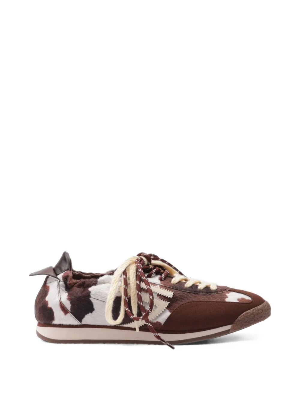 Puraai Panther cow-print sneakers Bruin