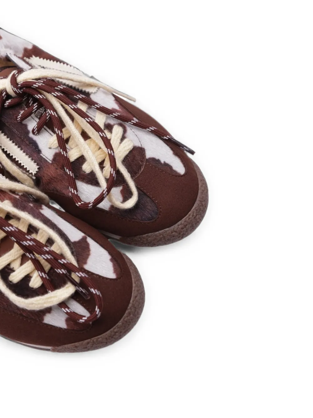 Puraai Panther cow-print sneakers Bruin