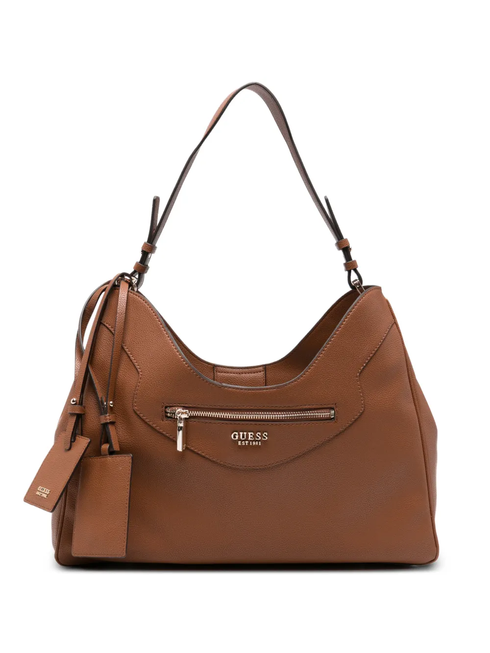 GUESS USA Antonia grained leather shoulder bag - Marrone