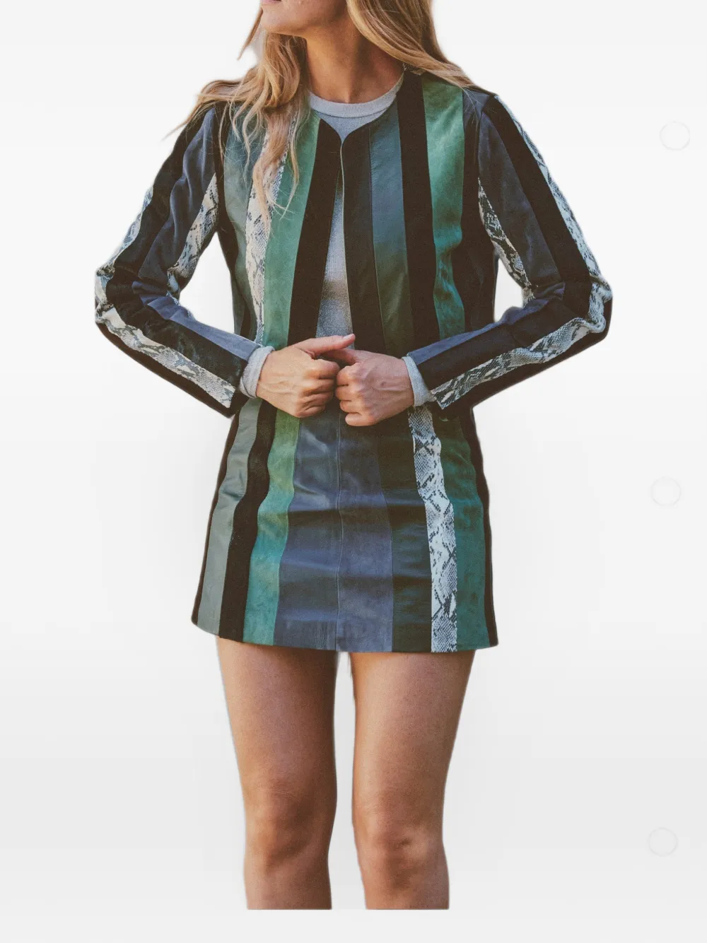 Zut panelled mini skirt - Verde
