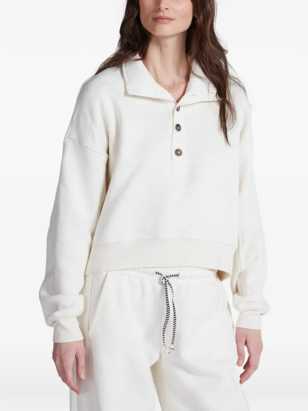 ASKK NY button-up drop-shoulder polo shirt - Toni neutri