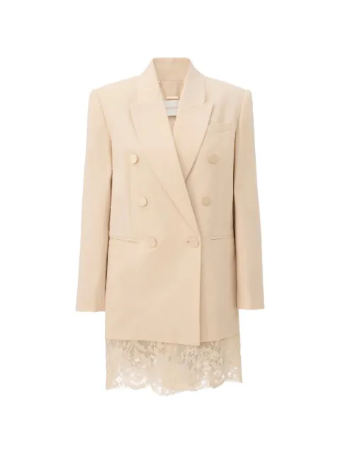 ZIMMERMANN lace-trim double-breasted blazer