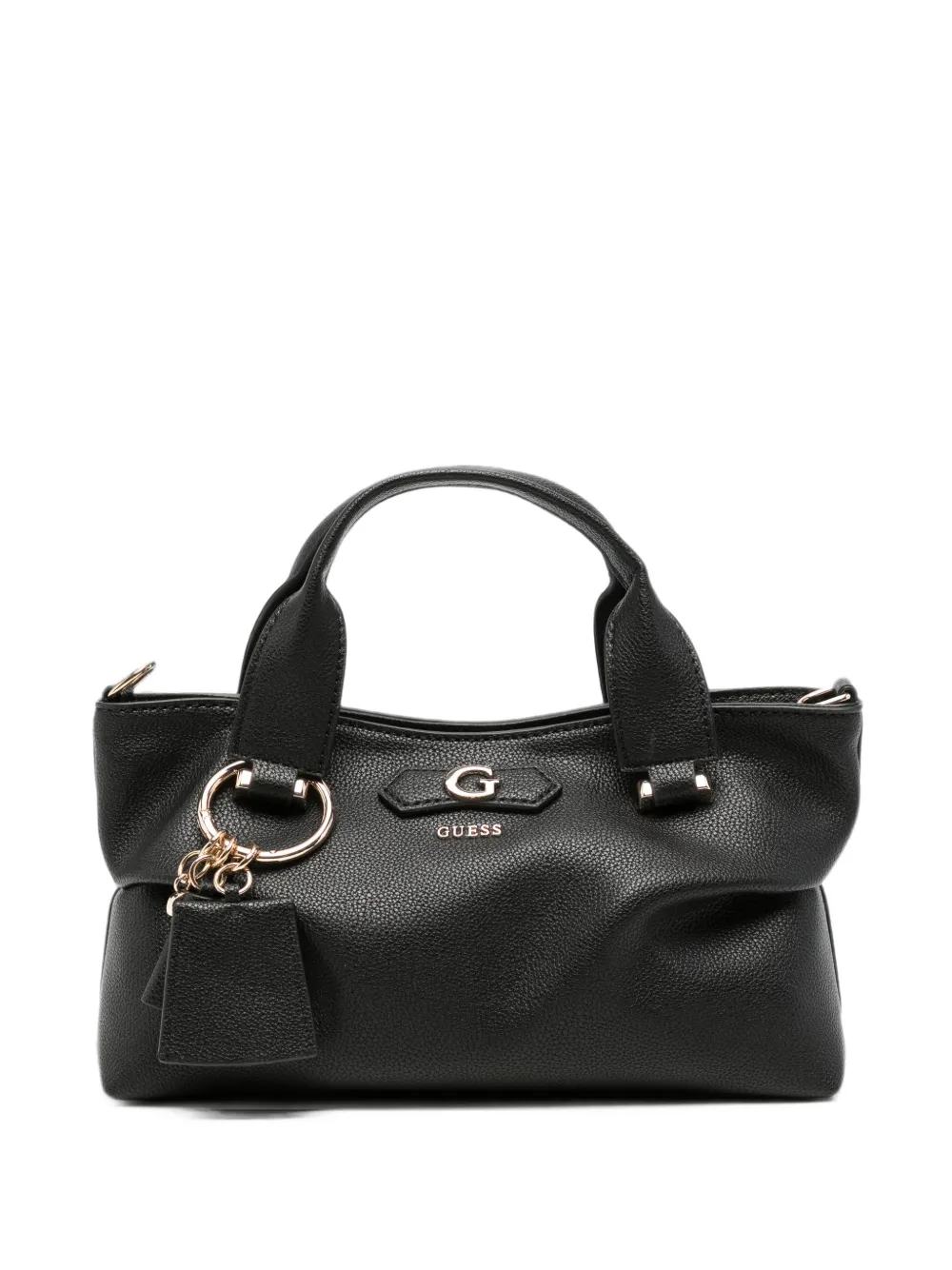 GUESS USA Suzy mini logo-plaque pebbled tote bag - Nero