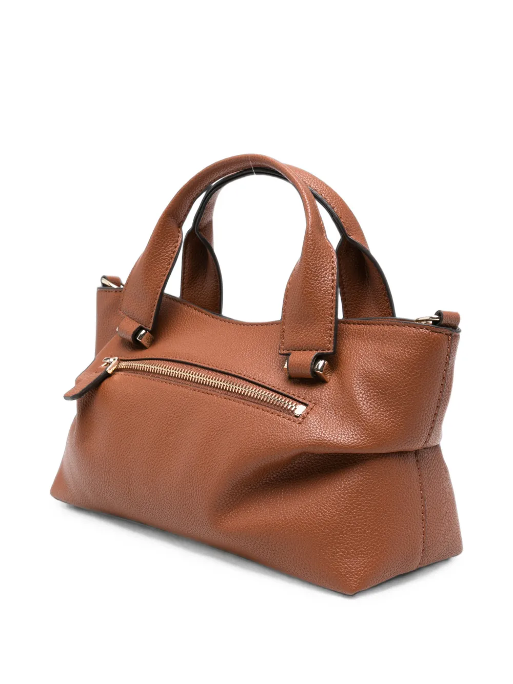 GUESS USA Susy mini-shopper van bewerkt leer met logoplakkaat Bruin
