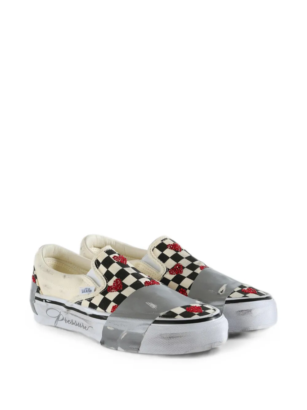 Vans x Gregory Baffoni 98 Heart Checker slip-on sneakers Wit