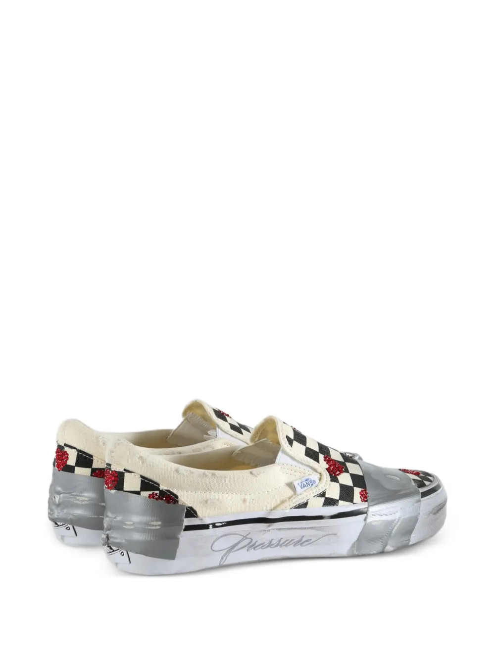 Vans x Gregory Baffoni 98 Heart Checker slip-on sneakers Wit