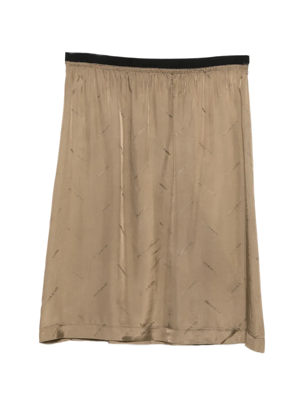 Maison Martin Margiela Pre-Owned 2000s logo-pattern midi skirt - Marrone