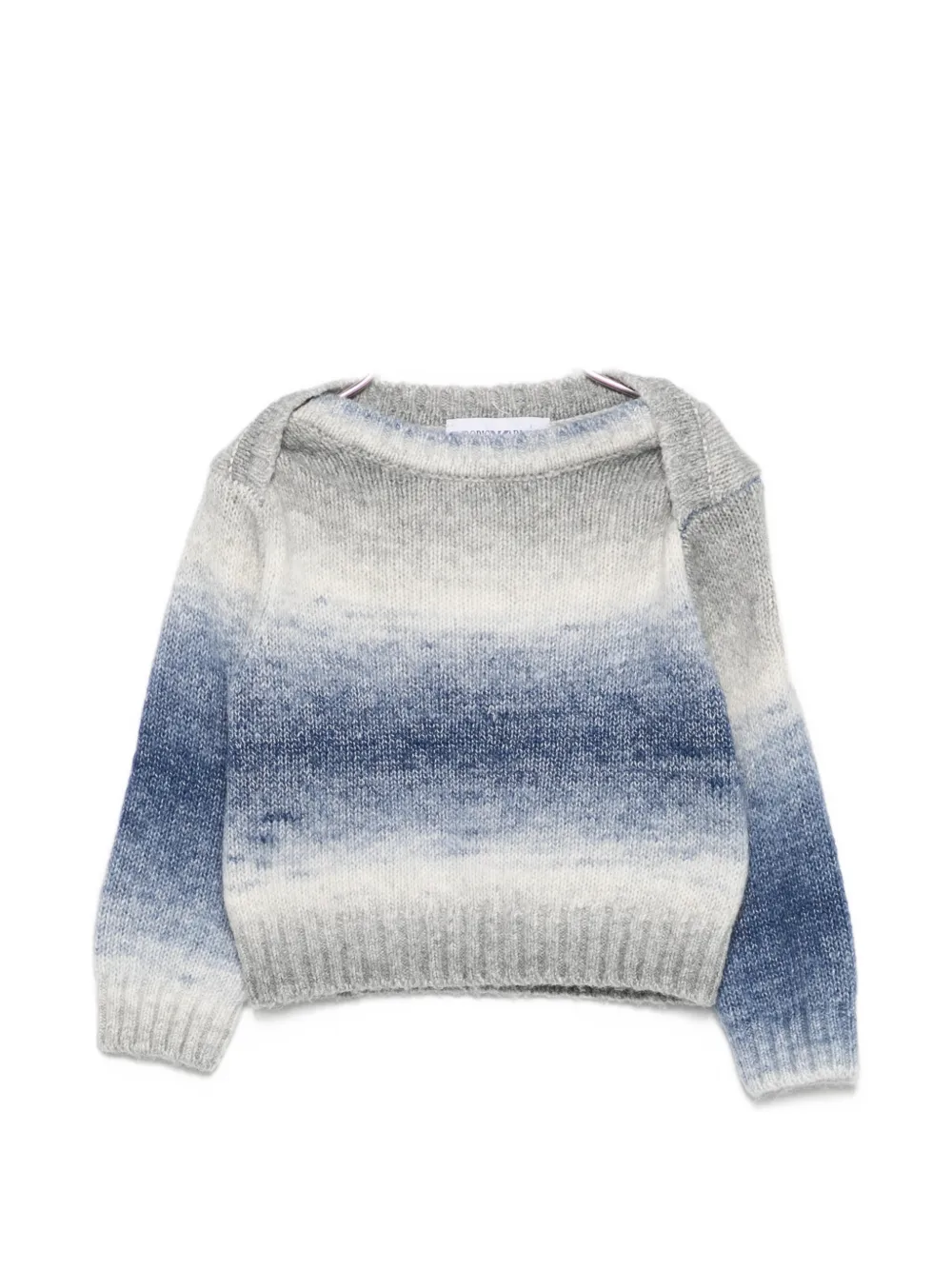 Emporio Armani Kids gradient-effect knitted sweater - Grau