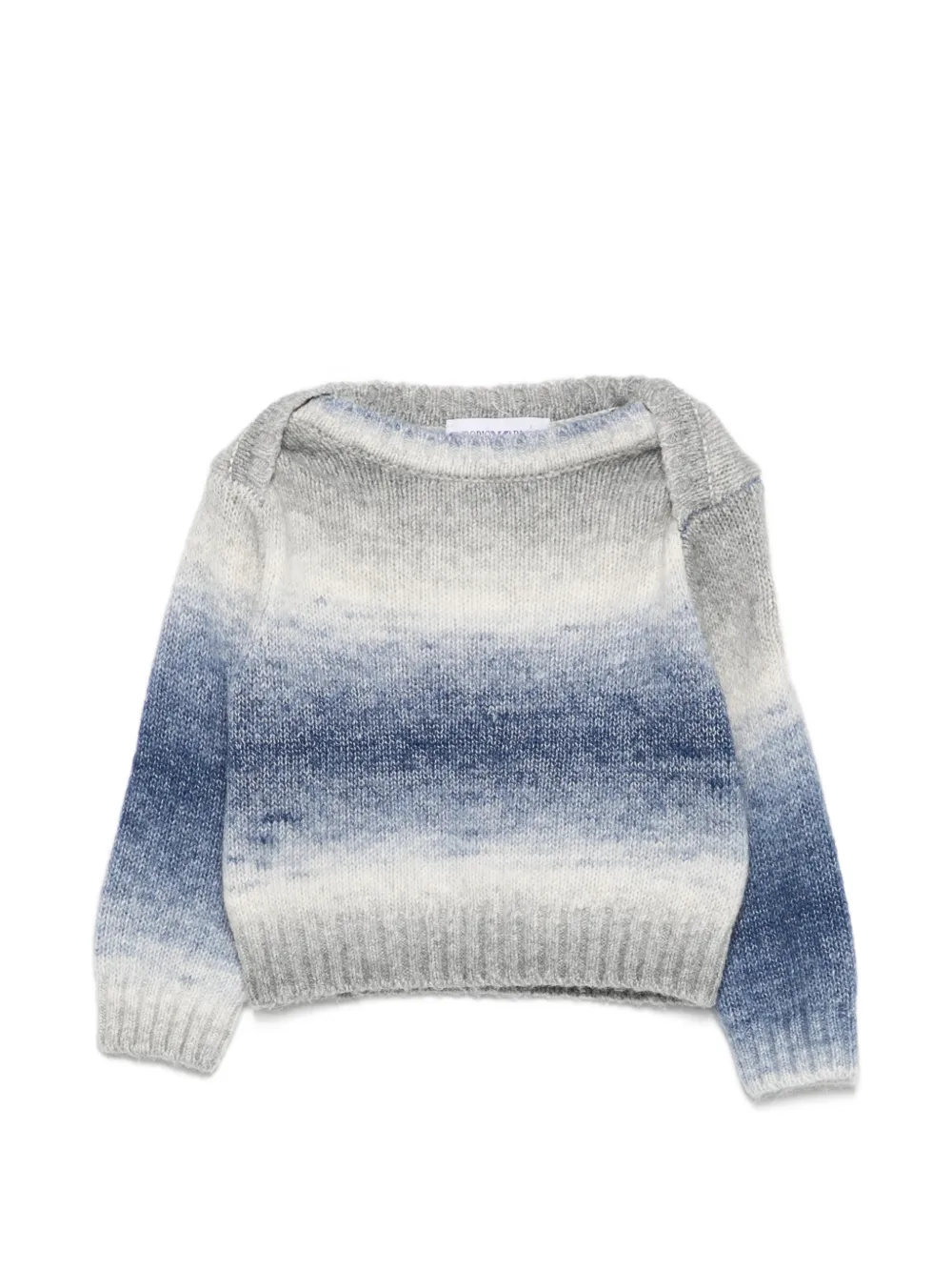 Emporio Armani Kids gradient-effect knitted sweater - Grigio