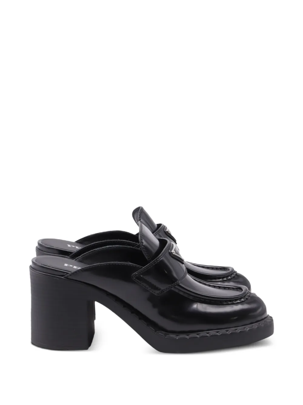 Prada Pre-Owned Mocassini con tacco largo - Nero