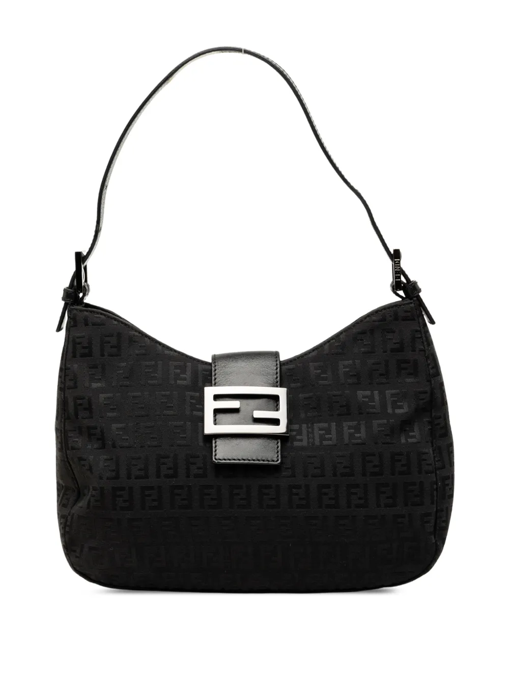 Fendi Pre-Owned Borsa a spalla in tela con motivo Zucchino 2000-2010 - Nero