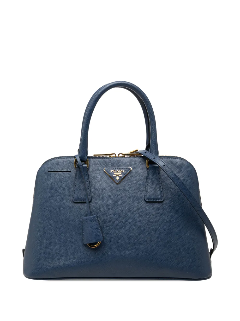 Prada Pre-Owned 2013-2026 Medium Saffiano Lux Promenade satchel - Blu