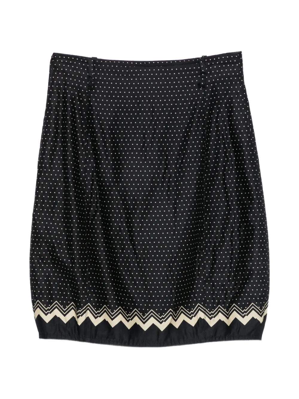 Versace Pre-Owned minijupe à pois imprimé zig-zag (années 1990) - Noir