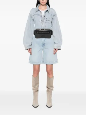 Supreme x The North Face Roo II Bleached denim-print Bag | Brown