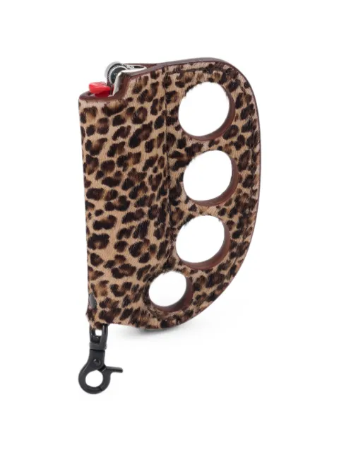 Black Means leopard-print lighter case