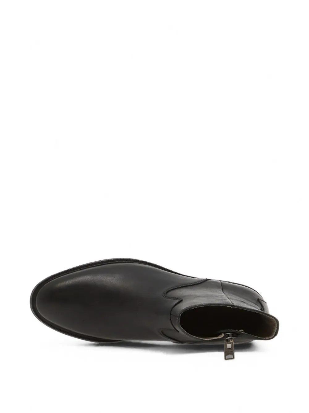 AllSaints Lang zip-fastening leather boots Zwart