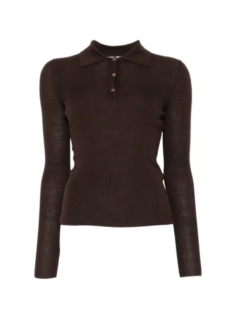 JcSophie Pisa ribbed-knit polo