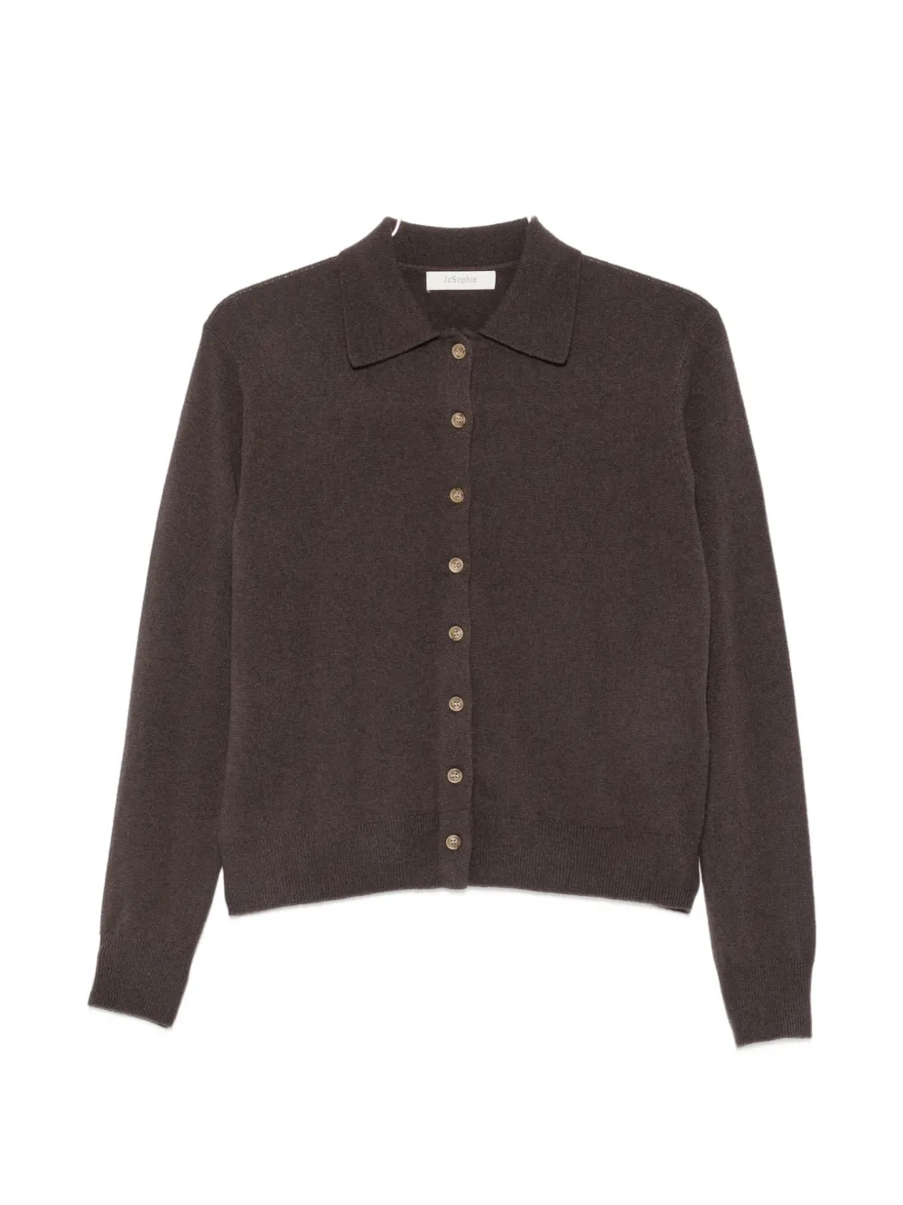 JcSophie Porcelain button-up collared cardigan - Marrone