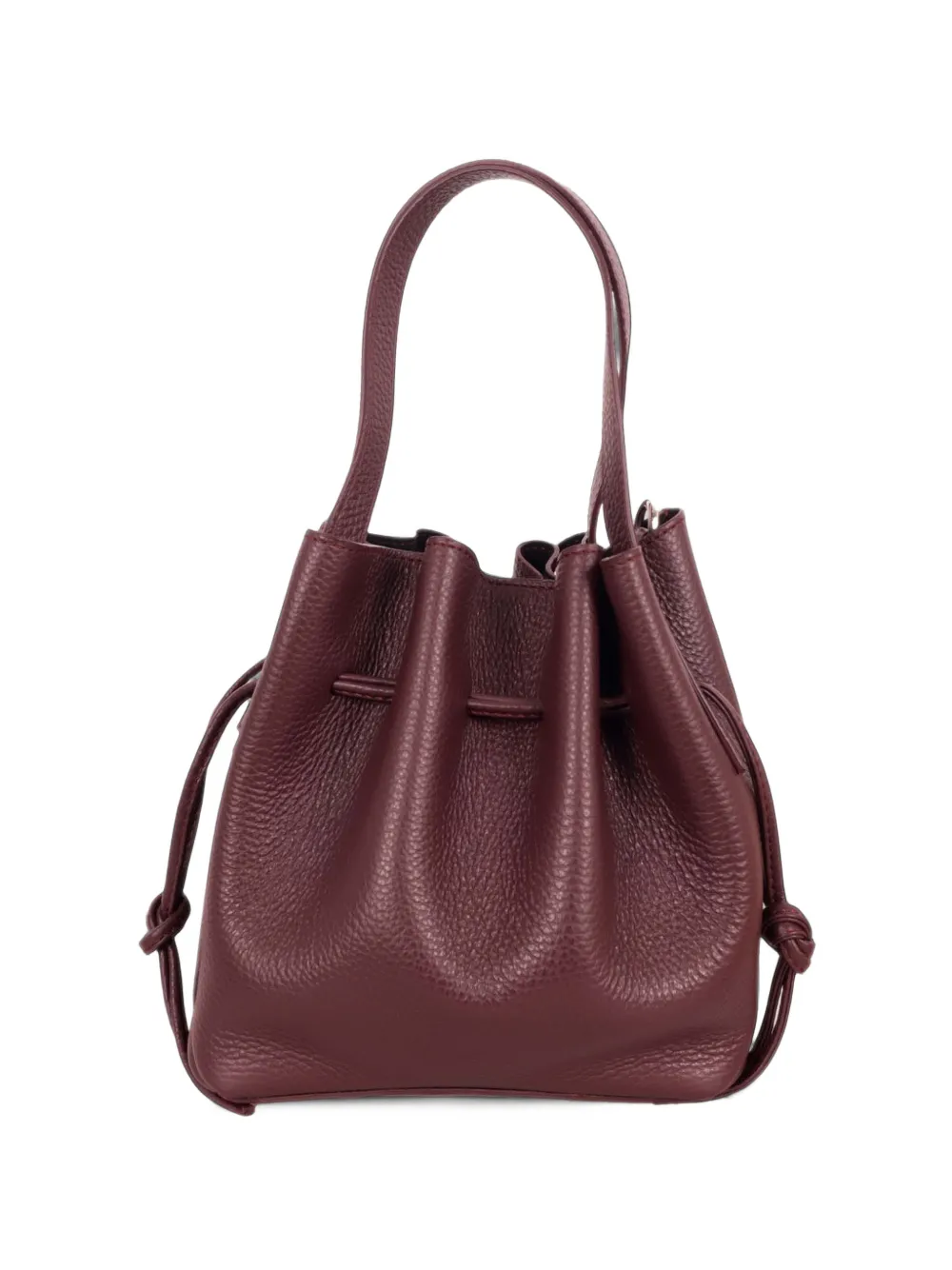 Yuzefi Scallop small grained leather tote bag - Red