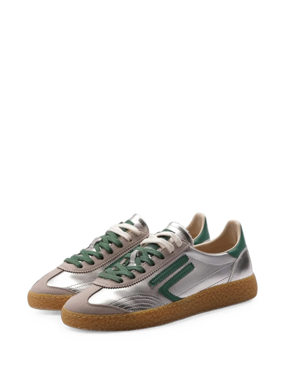 Puraai XS metallic-effect sneakers Zilver