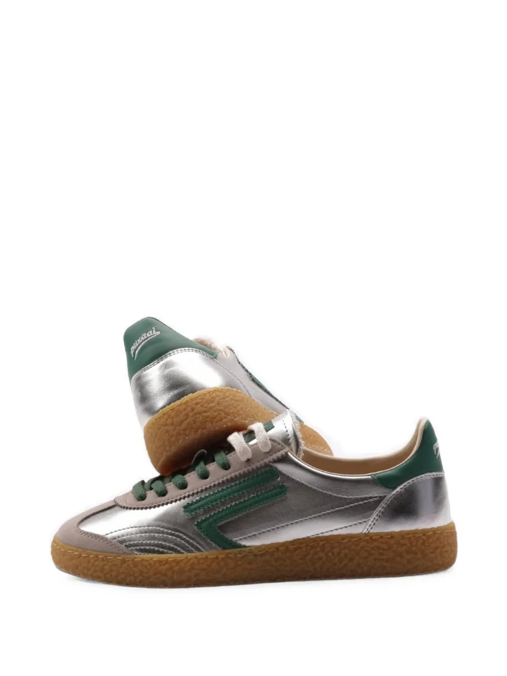 Puraai XS metallic-effect sneakers Zilver