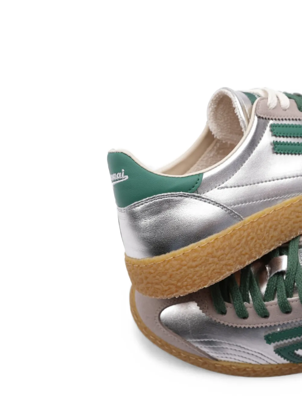 Puraai XS metallic-effect sneakers Zilver