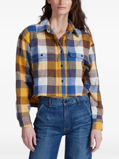 ASKK NY plaid-check cropped shirt