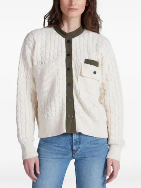 ASKK NY cable-knit panelled cardigan