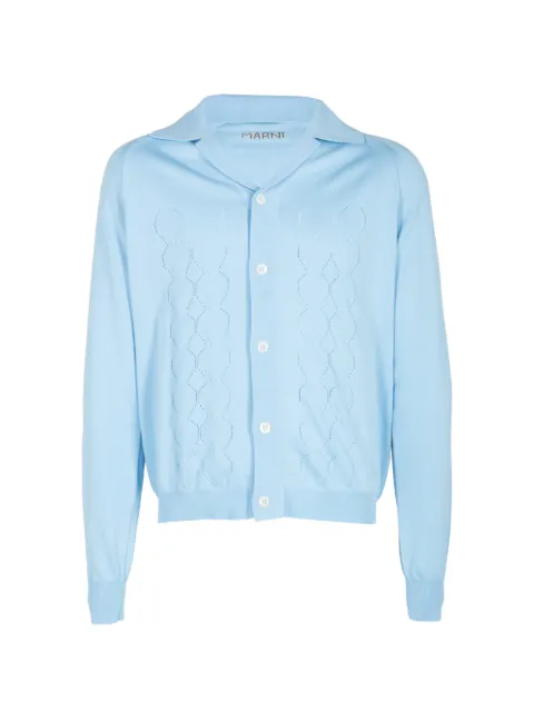 Marni pointelle-knit button-up sweater