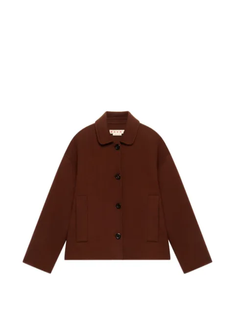 Marni brown wool-cashmere jacket