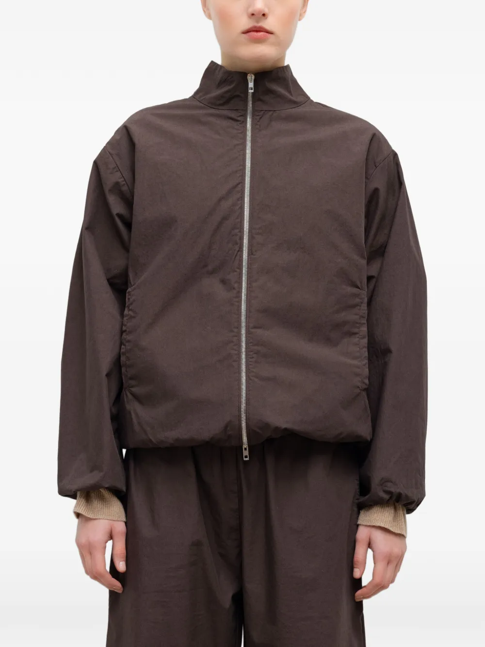 LESET Kyoto jack met rits Bruin