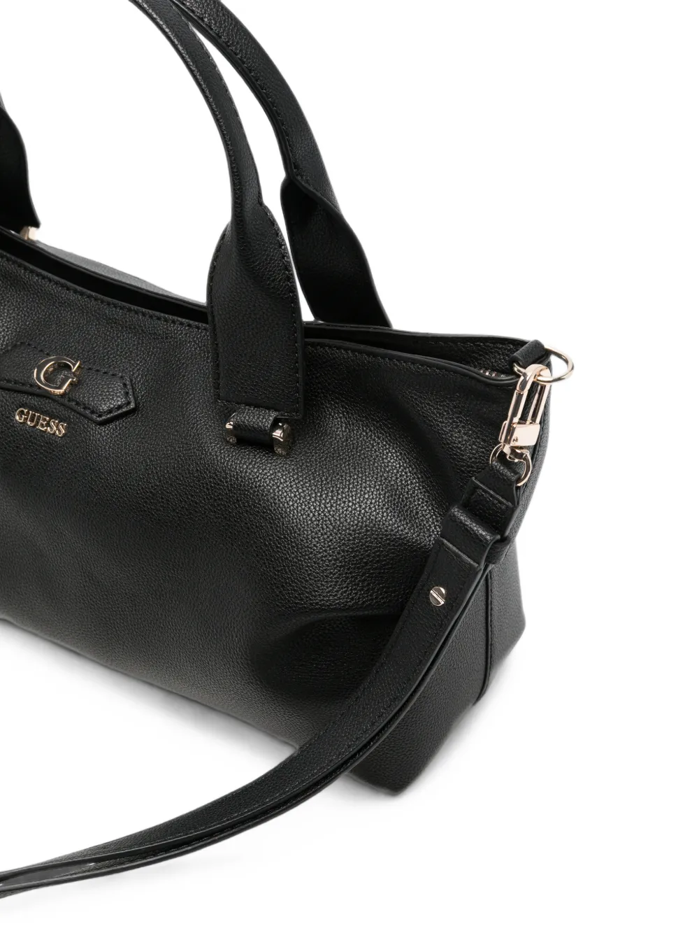 GUESS USA logo-plaque pebbled tote bag Zwart