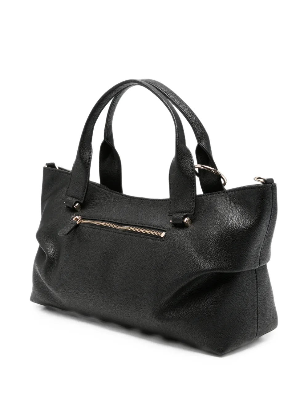 GUESS USA logo-plaque pebbled tote bag Zwart