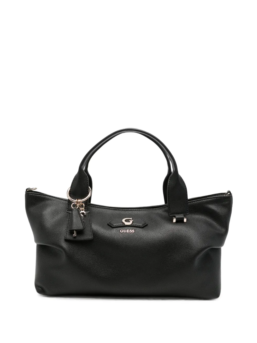 GUESS USA logo-plaque pebbled tote bag Zwart