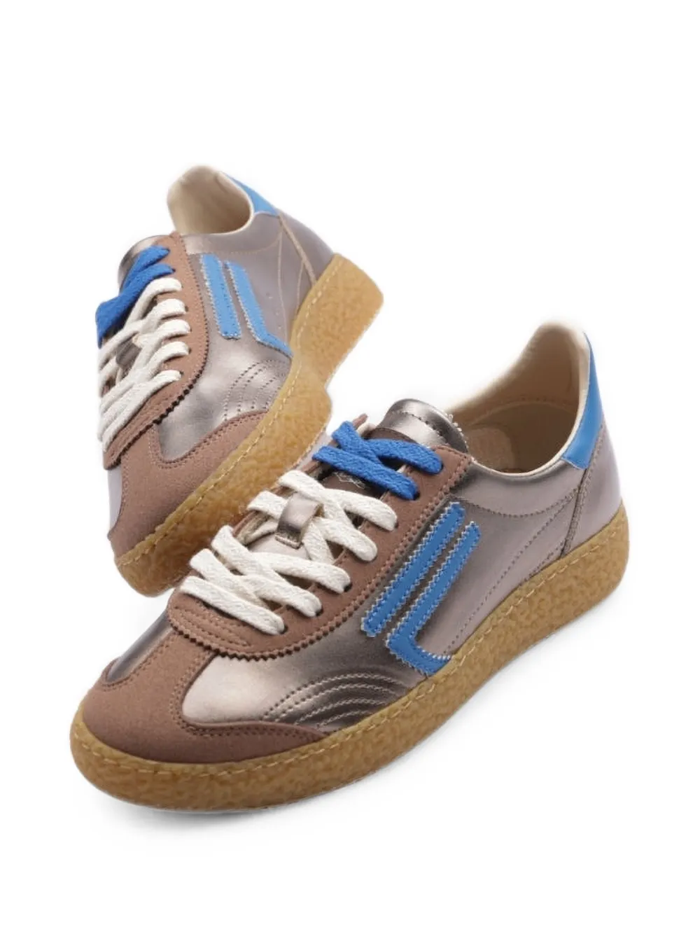 Puraai XS metallic-effect sneakers Grijs
