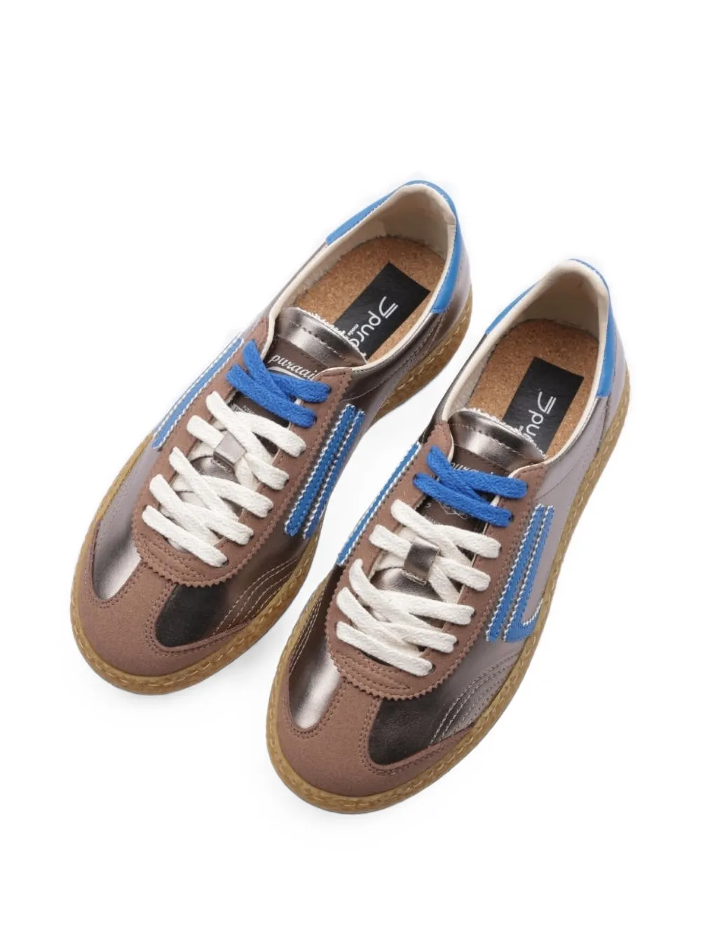 Puraai XS metallic-effect sneakers Grijs